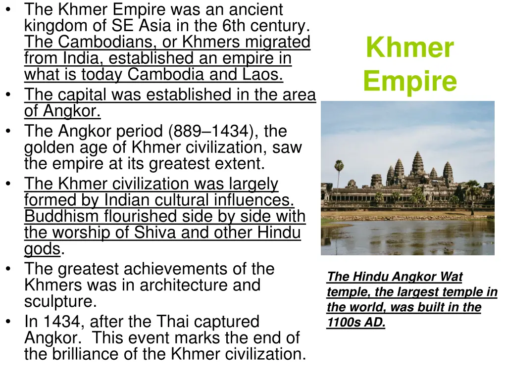 the khmer empire was an ancient kingdom