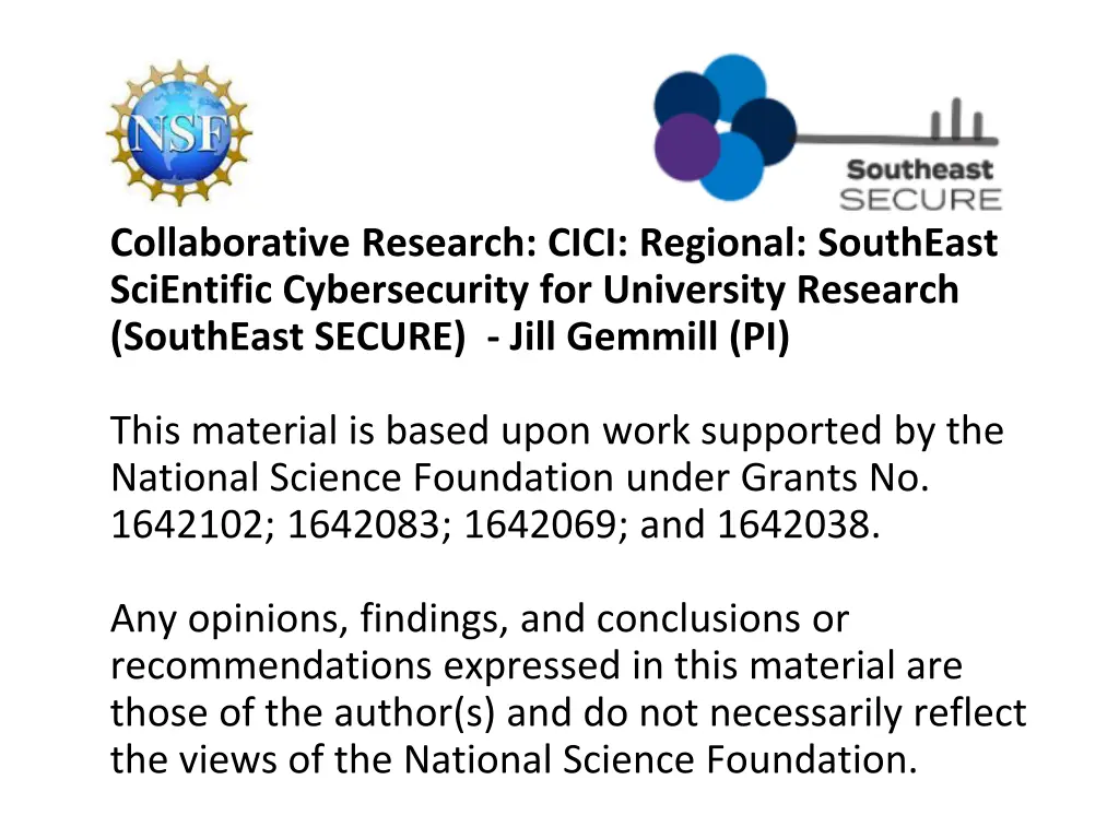 collaborative research cici regional southeast