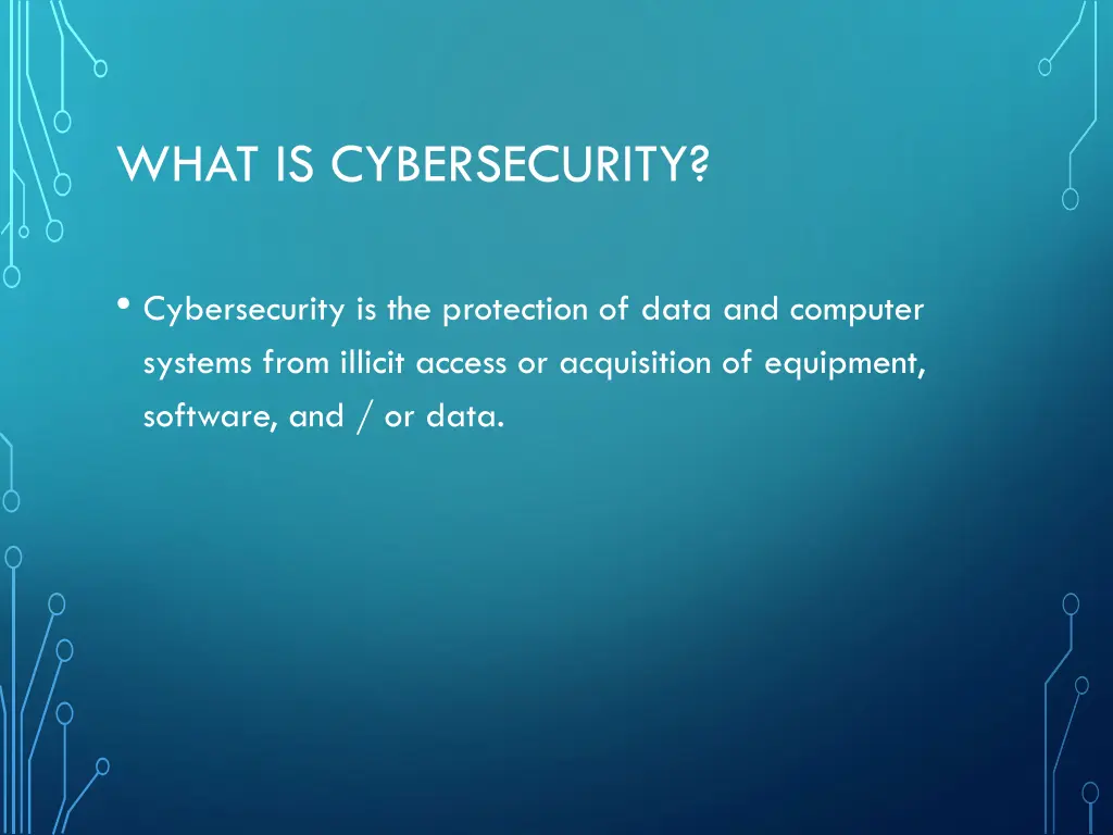 what is cybersecurity