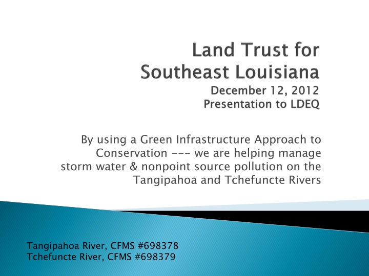 by using a green infrastructure approach