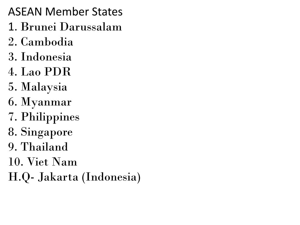 asean member states 1 brunei darussalam