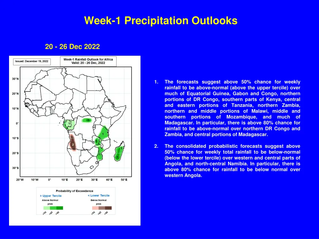 week 1 precipitation outlooks