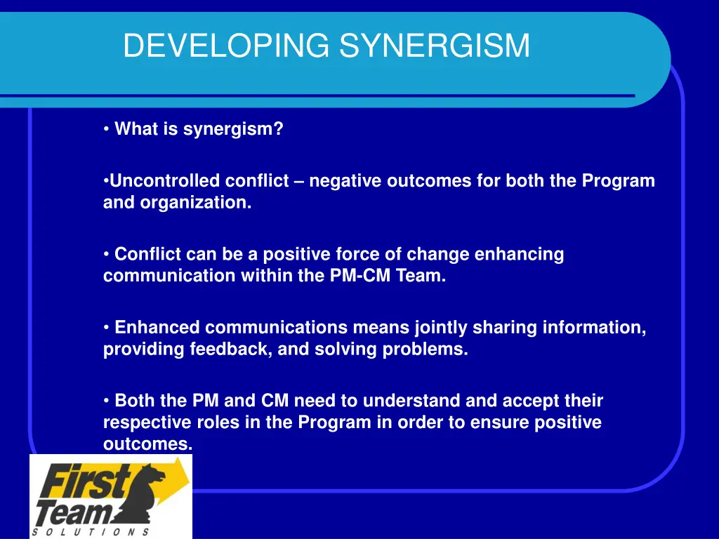 developing synergism