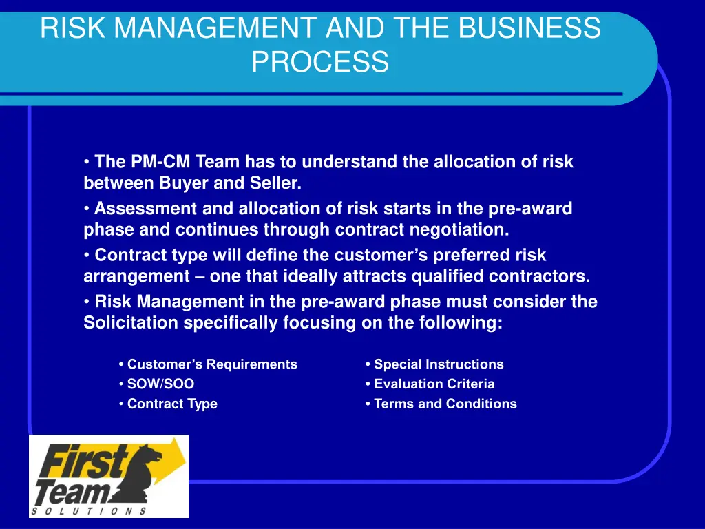 risk management and the business process