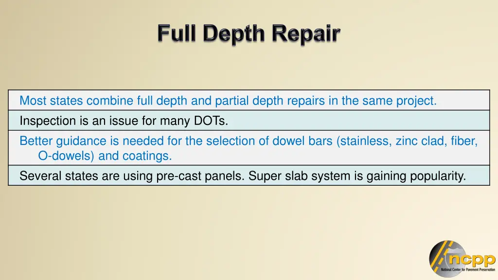 most states combine full depth and partial depth