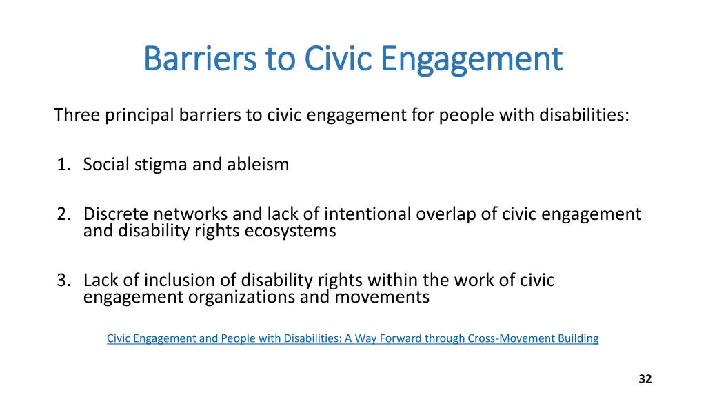 barriers to civic engagement barriers to civic