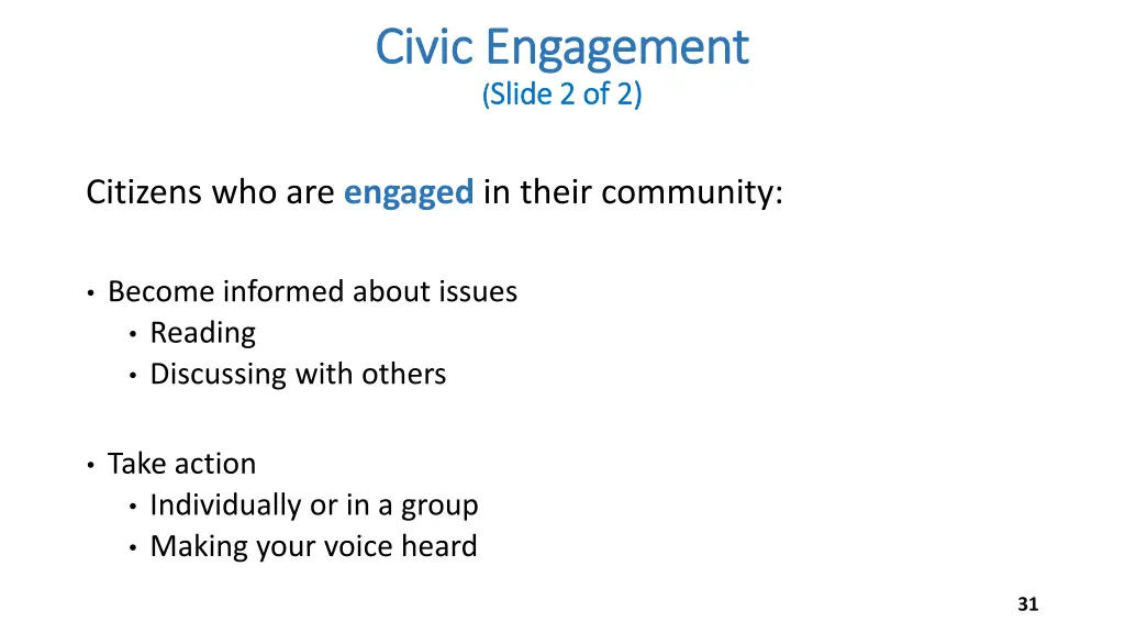 civic engagement civic engagement slide 1