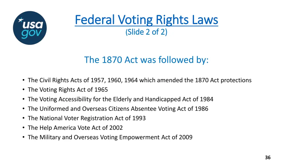 federal voting rights laws federal voting rights 1