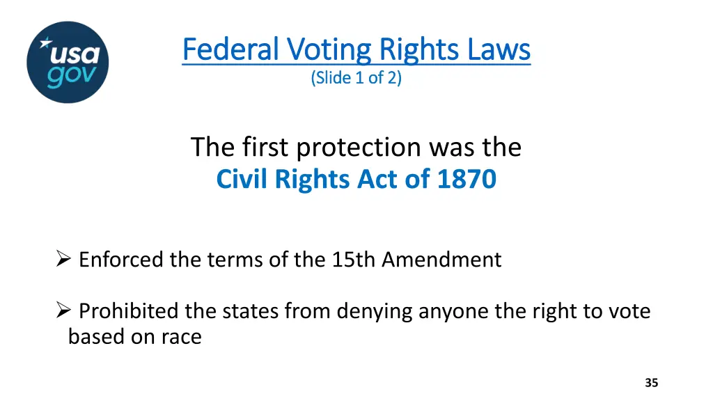 federal voting rights laws federal voting rights