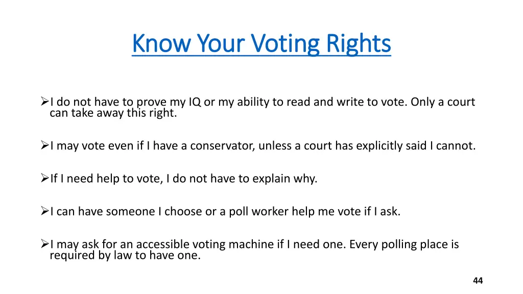 know your voting rights know your voting rights