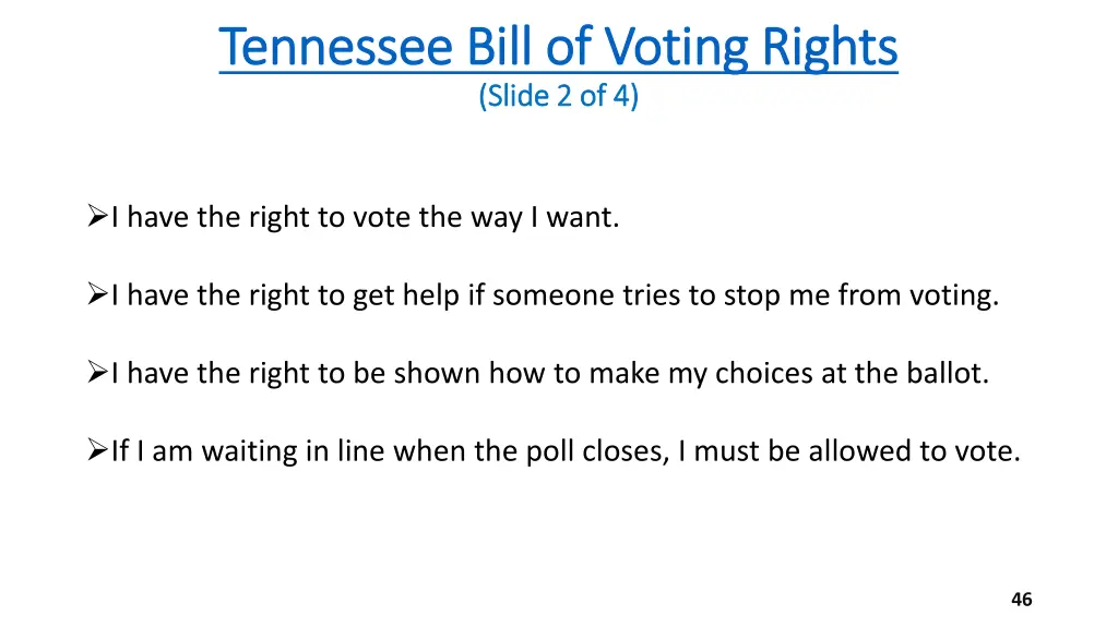 tennessee bill of voting rights tennessee bill 1