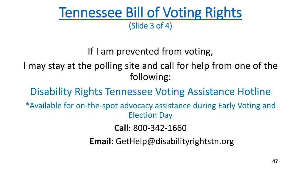 tennessee bill of voting rights tennessee bill 2