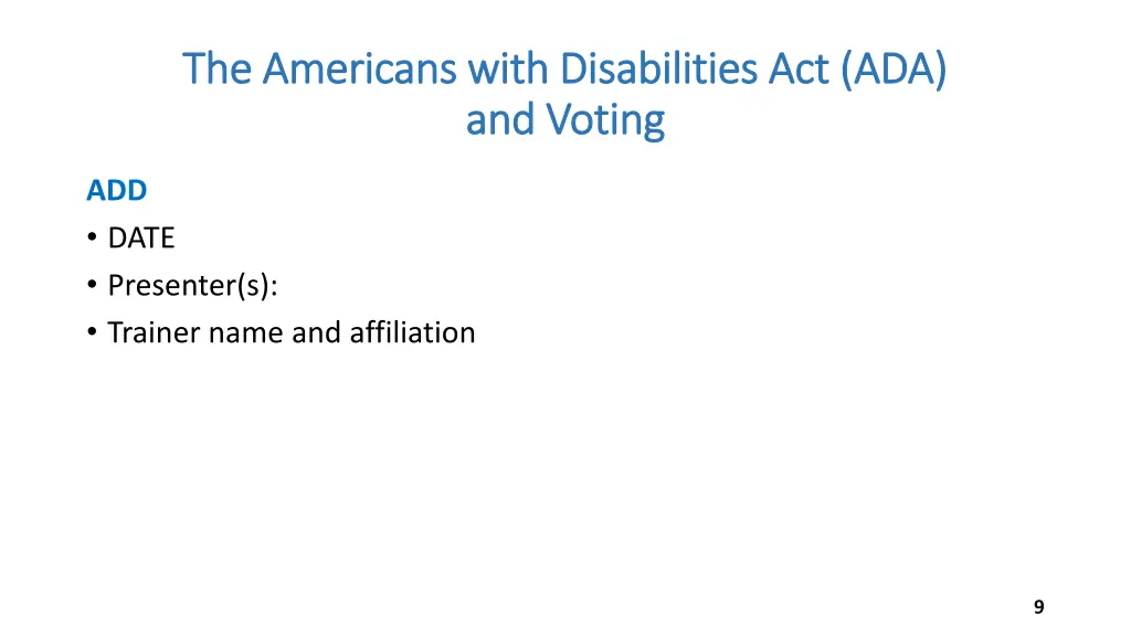 the americans with disabilities