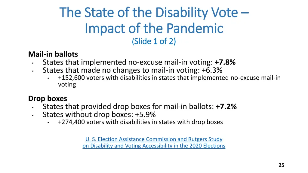 the state of the disability vote the state