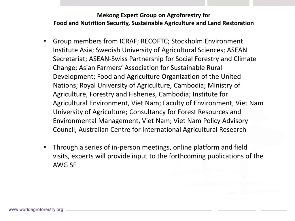 mekong expert group on agroforestry for food 1