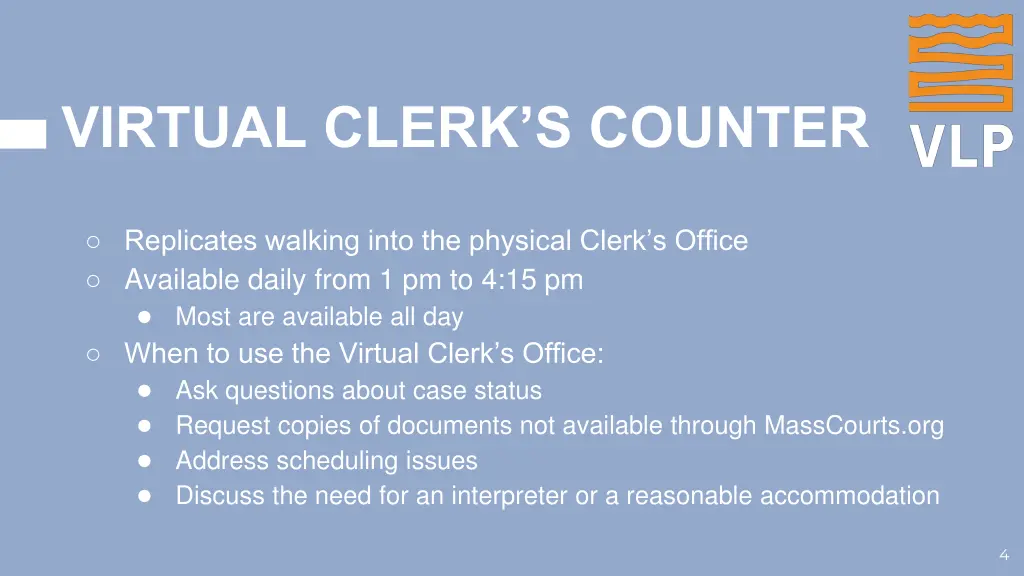 virtual clerk s counter