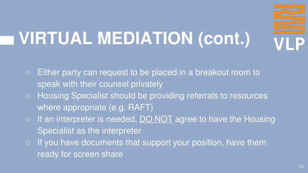 virtual mediation cont