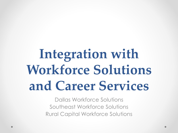 integration with workforce solutions and career