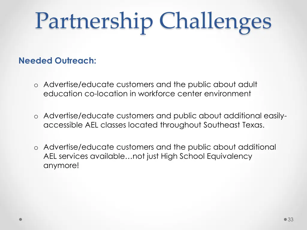 partnership challenges