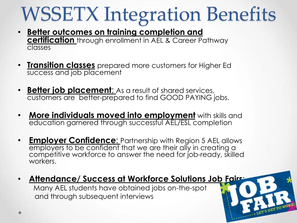 wssetx integration benefits better outcomes