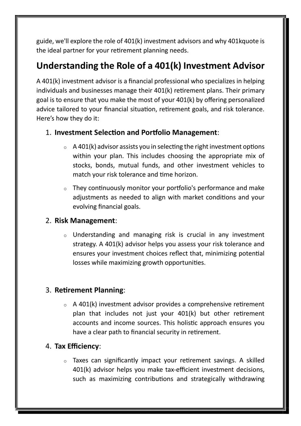 guide we ll explore the role of 401 k investment