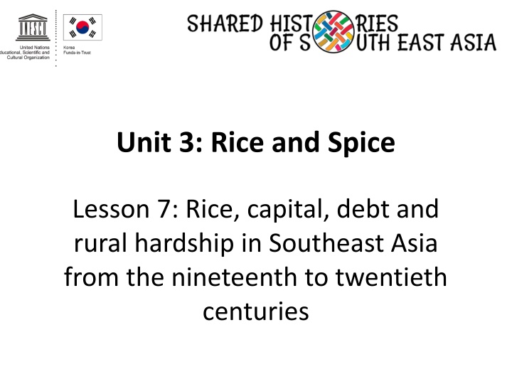 unit 3 rice and spice