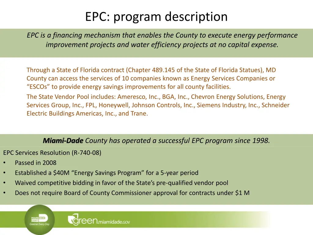 epc program description