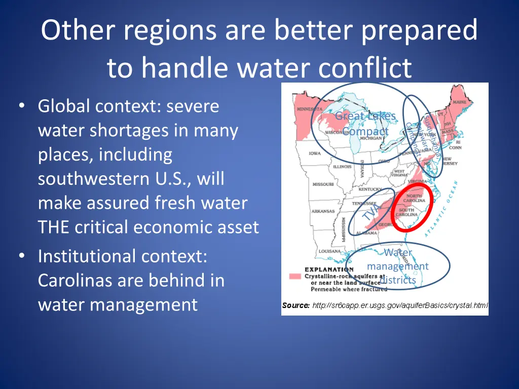 other regions are better prepared to handle water