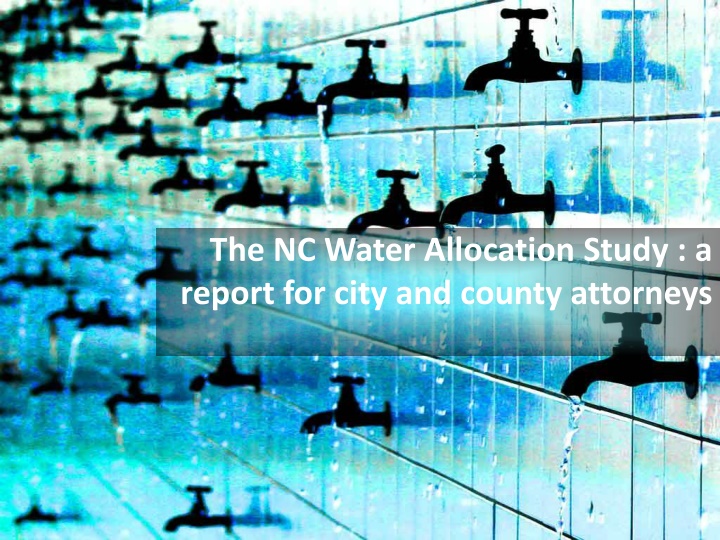 the nc water allocation study a report for city