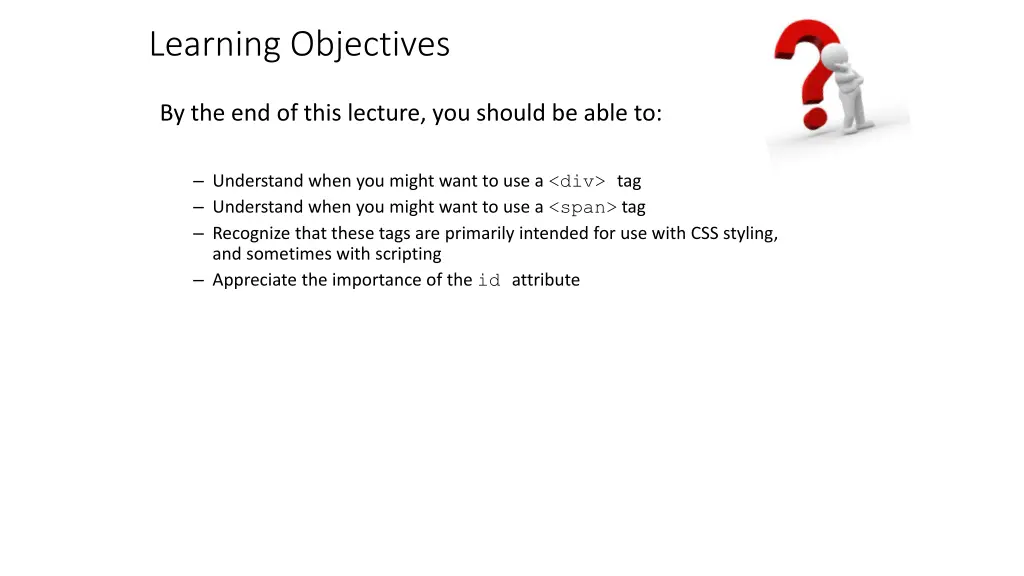 learning objectives