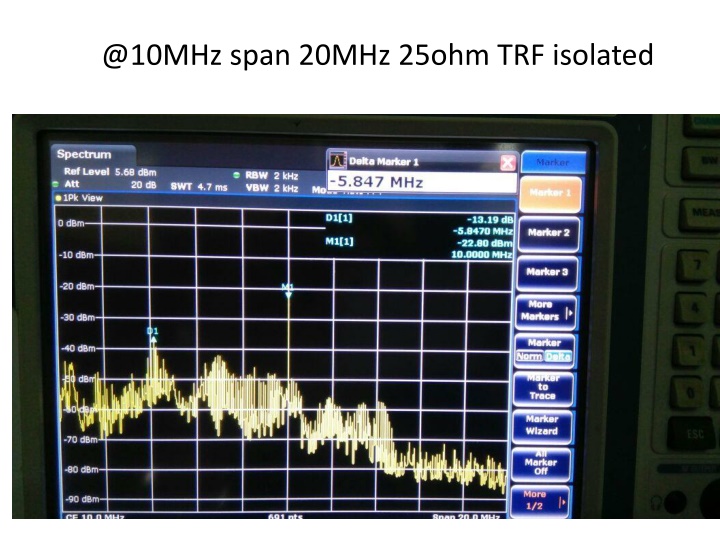 @10mhz span 20mhz 25ohm trf isolated