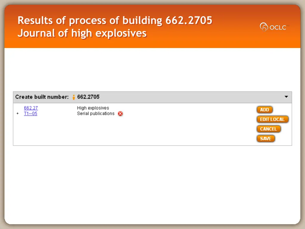 results of process of building 662 2705 journal