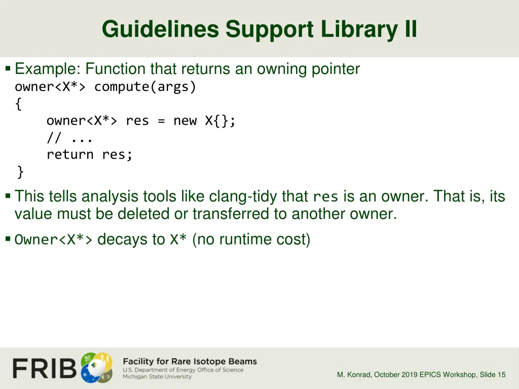 guidelines support library ii