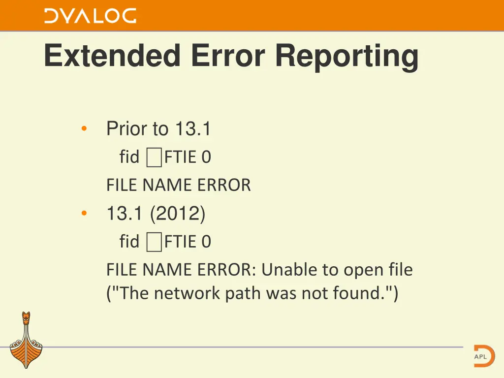 extended error reporting