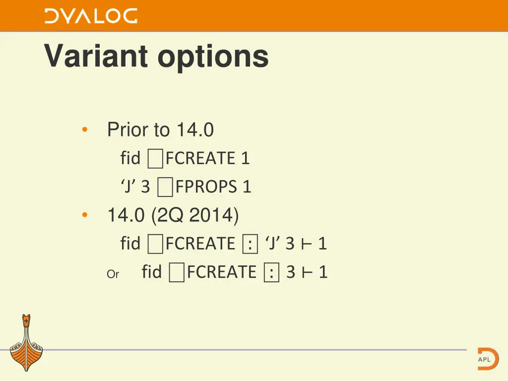 variant options