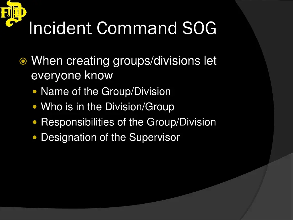 incident command sog 10