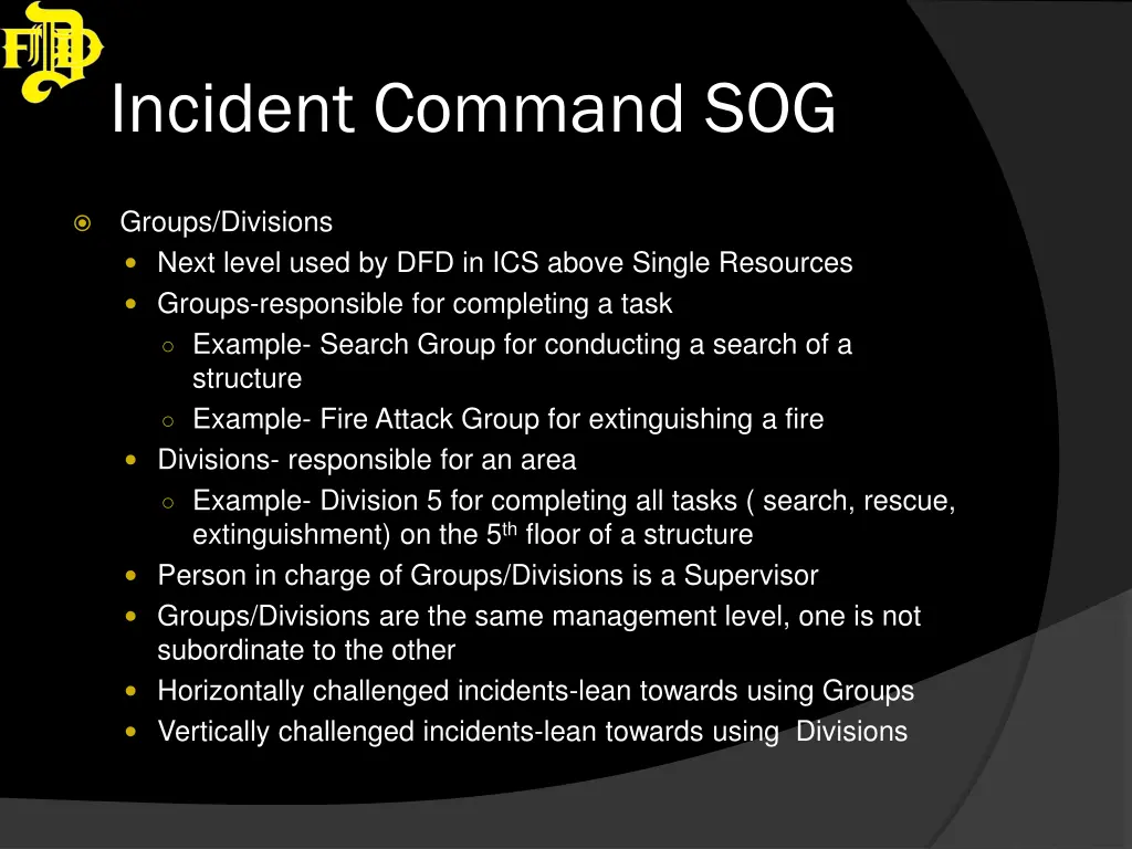 incident command sog 9