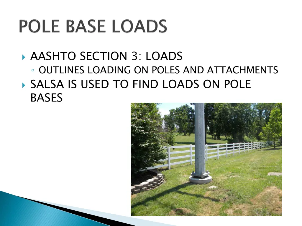 aashto section 3 loads outlines loading on poles