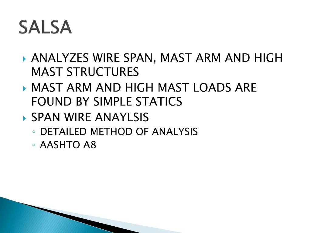 analyzes wire span mast arm and high mast