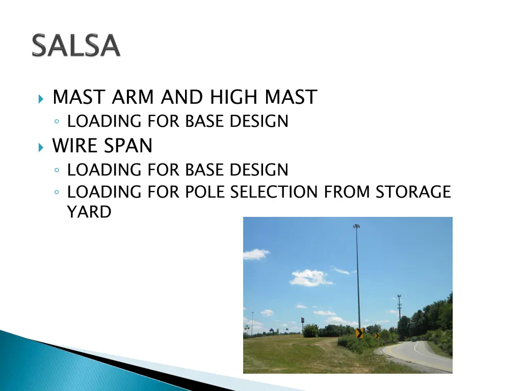 mast arm and high mast loading for base design