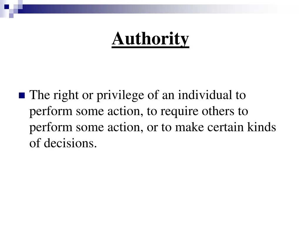 authority