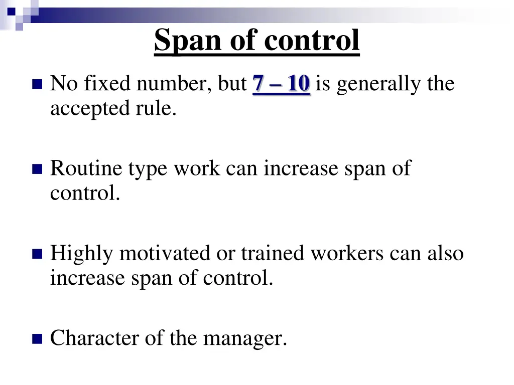 span of control