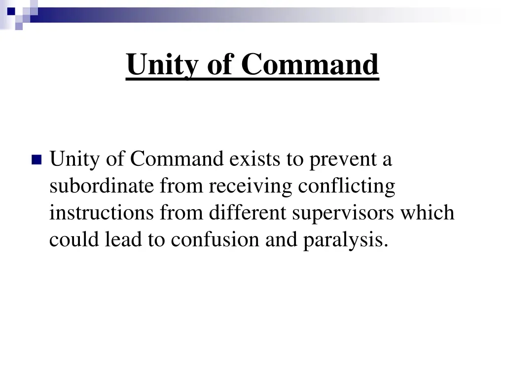 unity of command 1