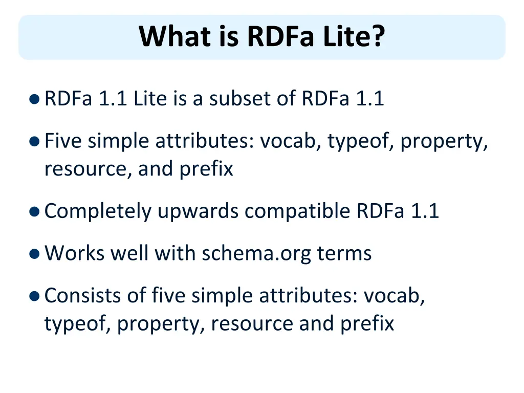 what is rdfa lite