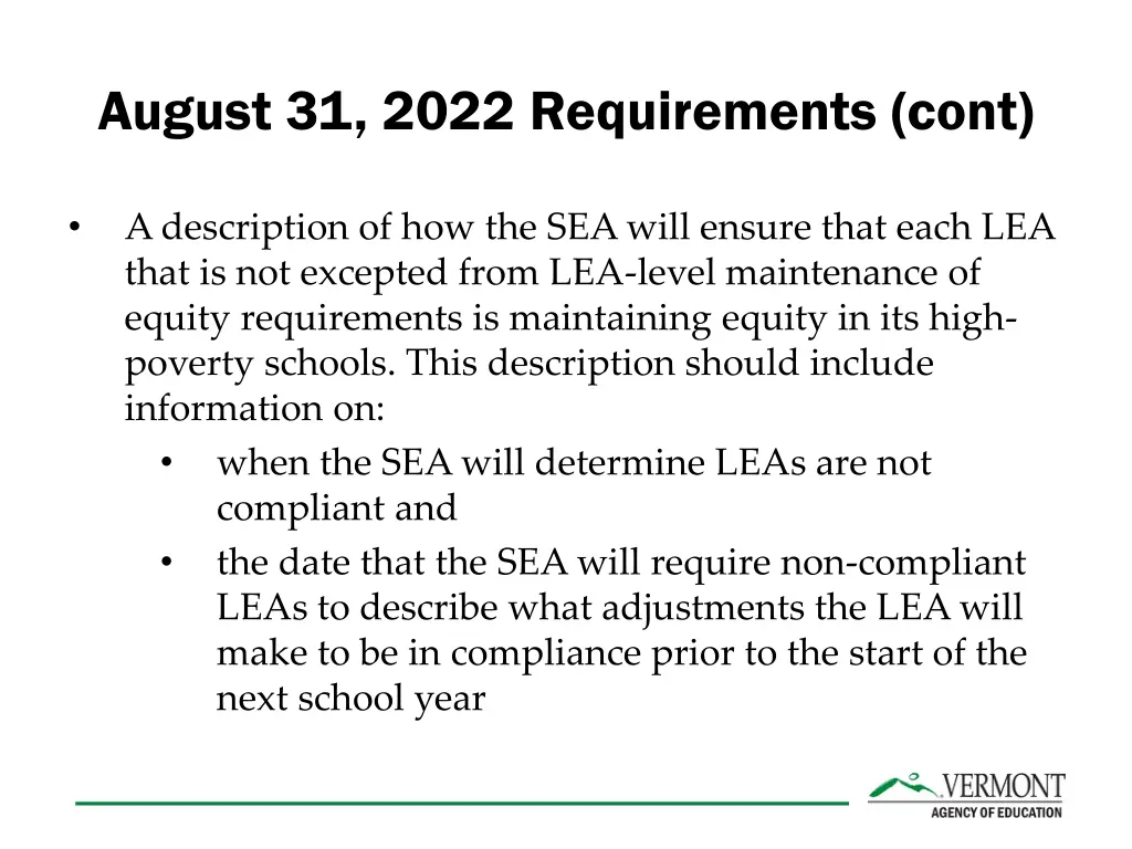 august 31 2022 requirements cont