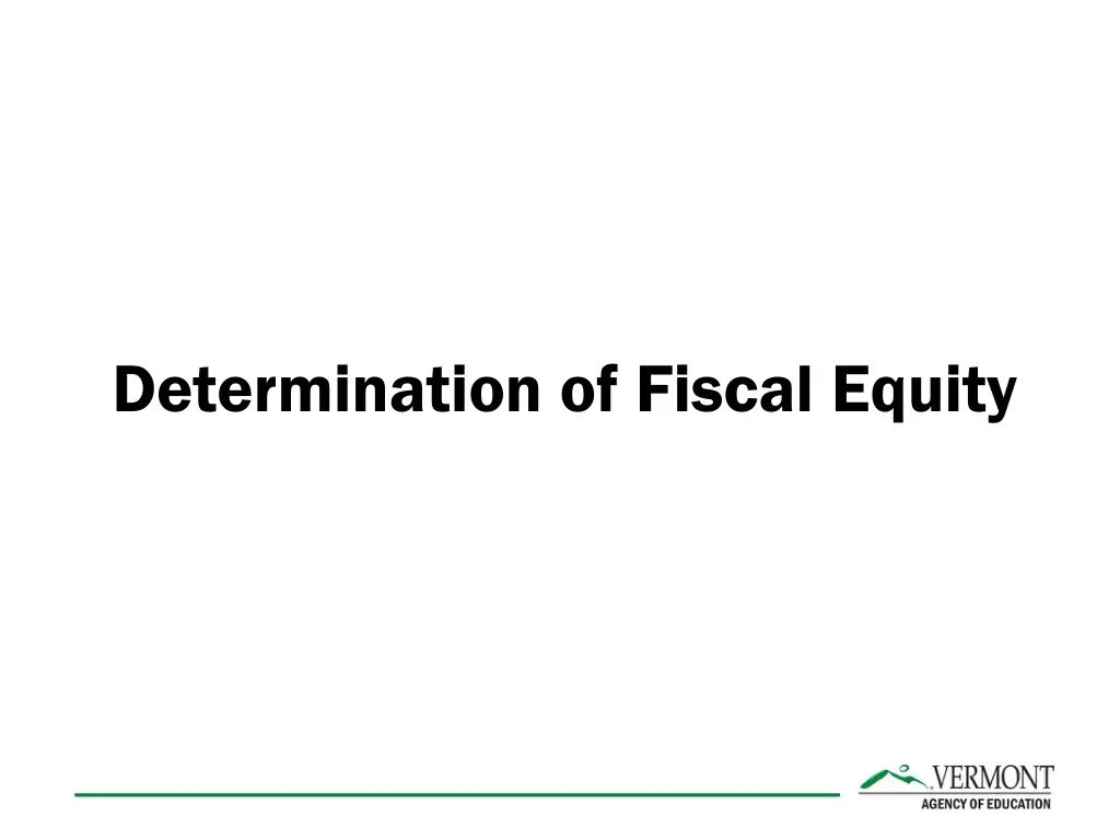 determination of fiscal equity