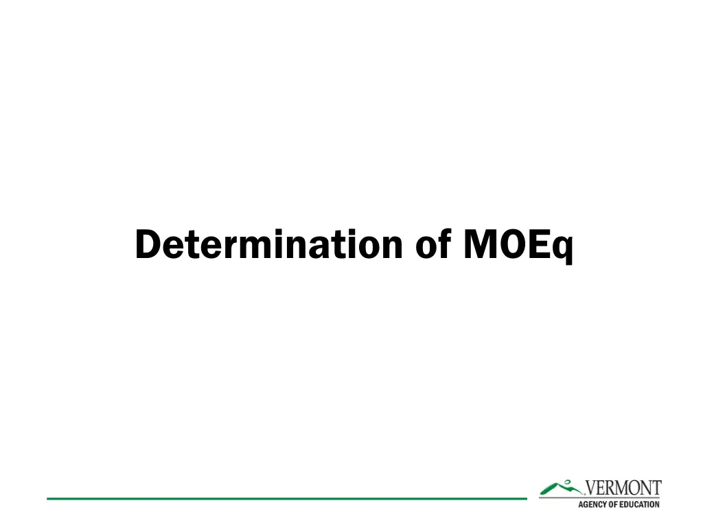 determination of moeq