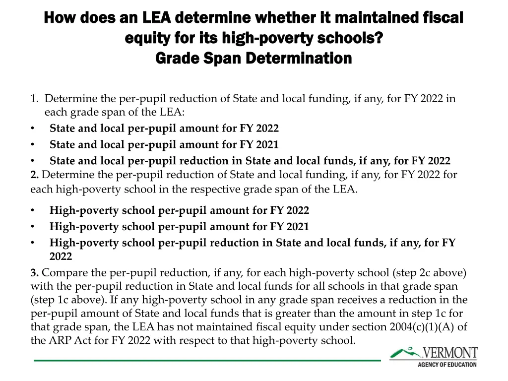 how does an lea determine whether it maintained 1