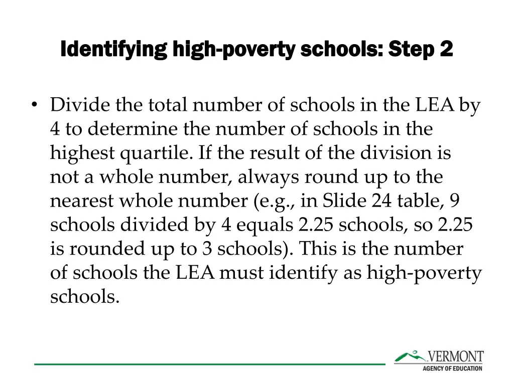 identifying high identifying high poverty schools 1