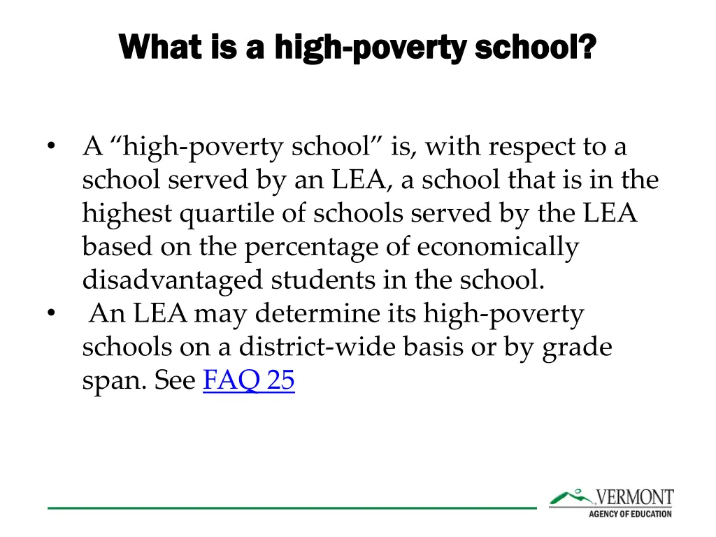 what is a high what is a high poverty school